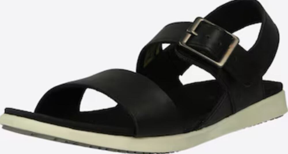 Kamik Cara Sandals 10 Black Leather Travel Comfort Capsule Minimalist